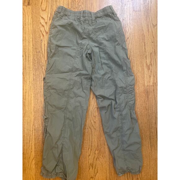 Y2K BDG olive baggy cargo pants with elastic waistband with 5 pockets - Picture 3 of 4